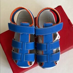 See Kai Run Blue and Orange Kids Sandals